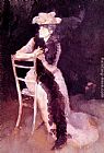 James Abbott Mcneill Whistler Famous Paintings - Rose and Silver Portrait of Mrs Whibley